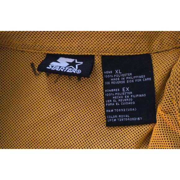 Starter Vented Windbreaker Rain Jacket Mens XL Blue Full Zip Polyester - Picture 5 of 11